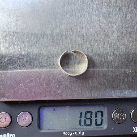 VTG Solid Sterling Silver 925 Braided Design Band Toe Ring Size 3.25 Fit - Picture 9 of 9